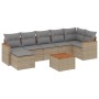 Juego de sofás de jardín con cojines beige 8 pzas ratán PE de , Conjuntos de jardín - Ref: Foro24-3258601, Precio: 490,79 €, ...