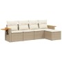 Juego de sofás jardín con cojines 5 pzas ratán sintético beige de , Conjuntos de jardín - Ref: Foro24-3259160, Precio: 392,91...