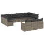 Set sofás de jardín con cojines 13 piezas ratán sintético gris de , Conjuntos de jardín - Ref: Foro24-3258861, Precio: 771,16...