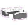 Set sofás de jardín con cojines 13 piezas ratán sintético gris de , Conjuntos de jardín - Ref: Foro24-3258861, Precio: 771,16...
