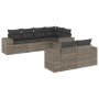 Set de sofás de jardín 7 piezas con cojines ratán PE gris de , Conjuntos de jardín - Ref: Foro24-3222809, Precio: 500,42 €, D...