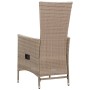 Sillas de jardín 2 unidades con cojines ratán sintético beige de vidaXL, Sillas de jardín - Ref: Foro24-46063, Precio: 224,48...