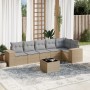 Set sofás de jardín 7 piezas y cojines ratán sintético beige de , Conjuntos de jardín - Ref: Foro24-3222598, Precio: 451,00 €...