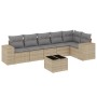 Set sofás de jardín 7 piezas y cojines ratán sintético beige de , Conjuntos de jardín - Ref: Foro24-3222598, Precio: 451,00 €...
