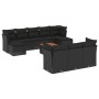 Set de sofás de jardín 11 pzas y cojines ratán sintético negro de , Conjuntos de jardín - Ref: Foro24-3223878, Precio: 639,64...