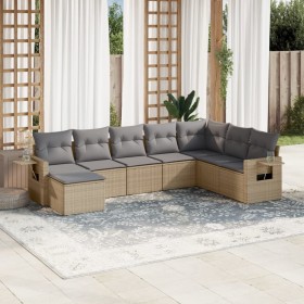 Juego de sofás de jardín con cojines beige 8 pzas ratán PE de , Conjuntos de jardín - Ref: Foro24-3252896, Precio: 533,11 €, ...