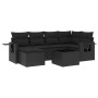 Set de comedor de jardín 7 pzas y cojines ratán sintético negro de , Conjuntos de jardín - Ref: Foro24-3252802, Precio: 469,3...