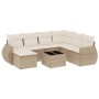 Juego de sofás de jardín con cojines beige 8 pzas ratán PE de , Sofás modulares de exterior - Ref: Foro24-3221707, Precio: 53...