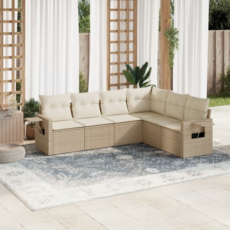 Juego de sofás jardín con cojines 6 pzas ratán sintético beige de , Conjuntos de jardín - Ref: Foro24-3252545, Precio: 475,42...