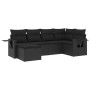 Set de sofás de jardín 6 piezas y cojines ratán sintético negro de , Conjuntos de jardín - Ref: Foro24-3252792, Precio: 428,2...