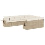 Juego de sofás jardín con cojines beige 10 pzas ratán sintético de , Conjuntos de jardín - Ref: Foro24-3253025, Precio: 664,4...