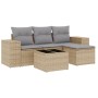 Juego de sofás jardín con cojines 5 pzas ratán sintético beige de , Conjuntos de jardín - Ref: Foro24-3254816, Precio: 346,54...