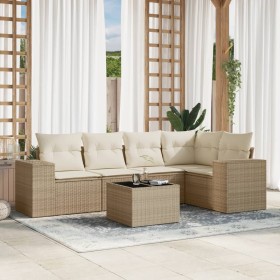 Juego de sofás jardín con cojines 6 pzas ratán sintético beige de , Conjuntos de jardín - Ref: Foro24-3254875, Precio: 461,32...