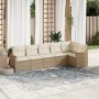 Juego de sofás jardín con cojines 6 pzas ratán sintético beige de , Conjuntos de jardín - Ref: Foro24-3258390, Precio: 437,52...