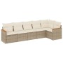 Juego de sofás jardín con cojines 6 pzas ratán sintético beige de , Conjuntos de jardín - Ref: Foro24-3258390, Precio: 437,52...