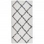 Alfombra de pelo largo moderna PAMPLONA crema y negro 100x200cm de , Alfombras - Ref: Foro24-375364, Precio: 42,46 €, Descuen...