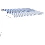 Toldo manual retráctil con LED azul y blanco 300x250 cm de , Toldos - Ref: Foro24-3068861, Precio: 273,48 €, Descuento: %
