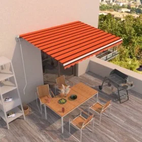 Toldo automático retráctil naranja y marrón 450x350 cm de , Toldos - Ref: Foro24-3069010, Precio: 581,82 €, Descuento: %