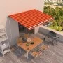 Toldo automático retráctil naranja y marrón 450x350 cm de , Toldos - Ref: Foro24-3069010, Precio: 581,82 €, Descuento: %
