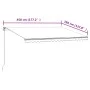 Toldo automático retráctil naranja y marrón 450x350 cm de , Toldos - Ref: Foro24-3069010, Precio: 581,82 €, Descuento: %