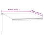 Toldo automático retráctil naranja y marrón 450x350 cm de , Toldos - Ref: Foro24-3069010, Precio: 596,35 €, Descuento: %