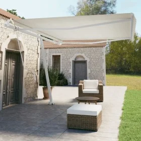 Toldo de pie automático crema 450x350 cm de , Toldos - Ref: Foro24-3069647, Precio: 659,55 €, Descuento: %