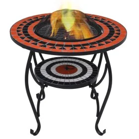 vidaXl Terracotta and White Ceramic Mosaic Table Brazier 68 cm by vidaXL, Chimneys - Ref: Foro24-46726, Price: 91,98 €, Disco...