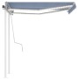 Toldo manual retráctil con luz LED azul y blanco 3x2,5 m de , Toldos - Ref: Foro24-3069901, Precio: 369,86 €, Descuento: %