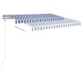 Toldo manual retráctil con luz LED azul y blanco 3x2,5 m de , Toldos - Ref: Foro24-3069901, Precio: 369,86 €, Descuento: %