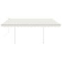 Toldo retráctil automático con postes crema 4,5x3,5 m de , Toldos - Ref: Foro24-3070047, Precio: 650,85 €, Descuento: %