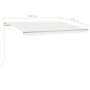 Toldo retráctil automático con postes crema 4,5x3,5 m de , Toldos - Ref: Foro24-3070047, Precio: 650,85 €, Descuento: %
