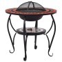 vidaXl Brasero mesa de mosaico cerámica terracota y blanco 68 cm de vidaXL, Chimeneas - Ref: Foro24-46726, Precio: 100,59 €, ...