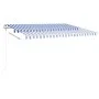 Toldo retráctil manual con luz LED azul y blanco 4x3 m de , Toldos - Ref: Foro24-3069941, Precio: 460,93 €, Descuento: %