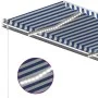 Toldo retráctil manual con luz LED azul y blanco 4x3 m de , Toldos - Ref: Foro24-3069941, Precio: 460,93 €, Descuento: %