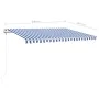 Toldo retráctil manual con luz LED azul y blanco 4x3 m de , Toldos - Ref: Foro24-3069941, Precio: 460,93 €, Descuento: %