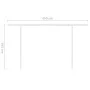 Toldo retráctil manual con luz LED azul y blanco 4x3 m de , Toldos - Ref: Foro24-3069941, Precio: 460,93 €, Descuento: %