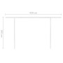 Toldo retráctil manual con luz LED azul y blanco 4x3 m de , Toldos - Ref: Foro24-3069941, Precio: 452,79 €, Descuento: %