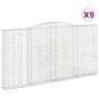 Cestas de gaviones 9 uds forma de arco hierro 400x30x200/220 cm de , Maceteros y jardineras - Ref: Foro24-3146938, Precio: 2,...
