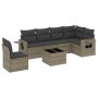 Set de sofás de jardín 7 piezas con cojines ratán PE gris de , Conjuntos de jardín - Ref: Foro24-3252577, Precio: 447,93 €, D...