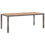 Set de comedor de jardín 9 pzas y cojines ratán sintético gris de vidaXL, Conjuntos de jardín - Ref: Foro24-46041, Precio: 92...