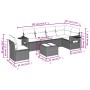 Set de sofás de jardín 7 piezas con cojines ratán PE gris de , Conjuntos de jardín - Ref: Foro24-3252577, Precio: 447,93 €, D...