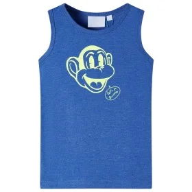 Camiseta de tirantes infantil azul mélange 92 de , Camisetas para niños - Ref: Foro24-11659, Precio: 7,93 €, Descuento: %