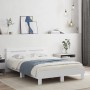 Estructura de cama con cabecero y luces LED blanco 120x190 cm de , Camas y somieres - Ref: Foro24-3207574, Precio: 177,58 €, ...