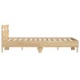 Estructura de cama cabecero y luces LED roble Sonoma 120x190 cm de , Camas y somieres - Ref: Foro24-3207576, Precio: 146,33 €...