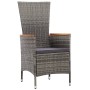 Set de comedor de jardín 9 pzas y cojines ratán sintético gris de vidaXL, Conjuntos de jardín - Ref: Foro24-46041, Precio: 92...