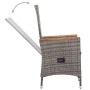 Set de comedor de jardín 9 pzas y cojines ratán sintético gris de vidaXL, Conjuntos de jardín - Ref: Foro24-46041, Precio: 92...