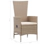 Set comedor de jardín 9 piezas y cojines ratán sintético beige de vidaXL, Conjuntos de jardín - Ref: Foro24-46048, Precio: 1,...
