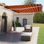 Automatic freestanding awning in orange and brown, 450x350 cm. by , Awnings - Ref: Foro24-3069650, Price: 673,22 €, Discount: %