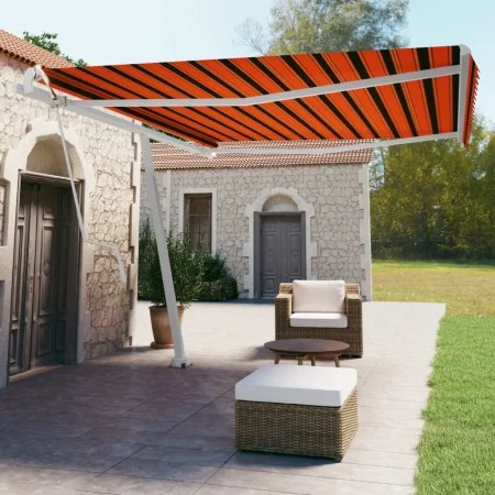 Orange and brown automatic standing awning 450x350 cm by , Awnings - Ref: Foro24-3069650, Price: 673,22 €, Discount: %