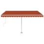 Toldo de pie automático naranja y marrón 450x350 cm de , Toldos - Ref: Foro24-3069650, Precio: 673,22 €, Descuento: %